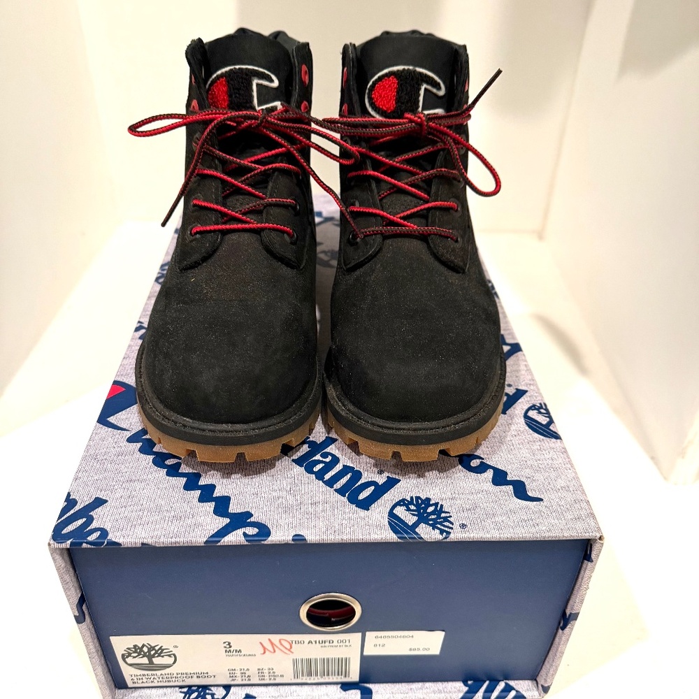 *Brand New* Timberland Champion waterproof black boots in youth size 3